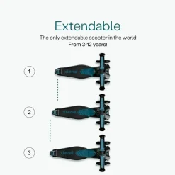 SmarTrike Xtend Scooter+Ride On Teal