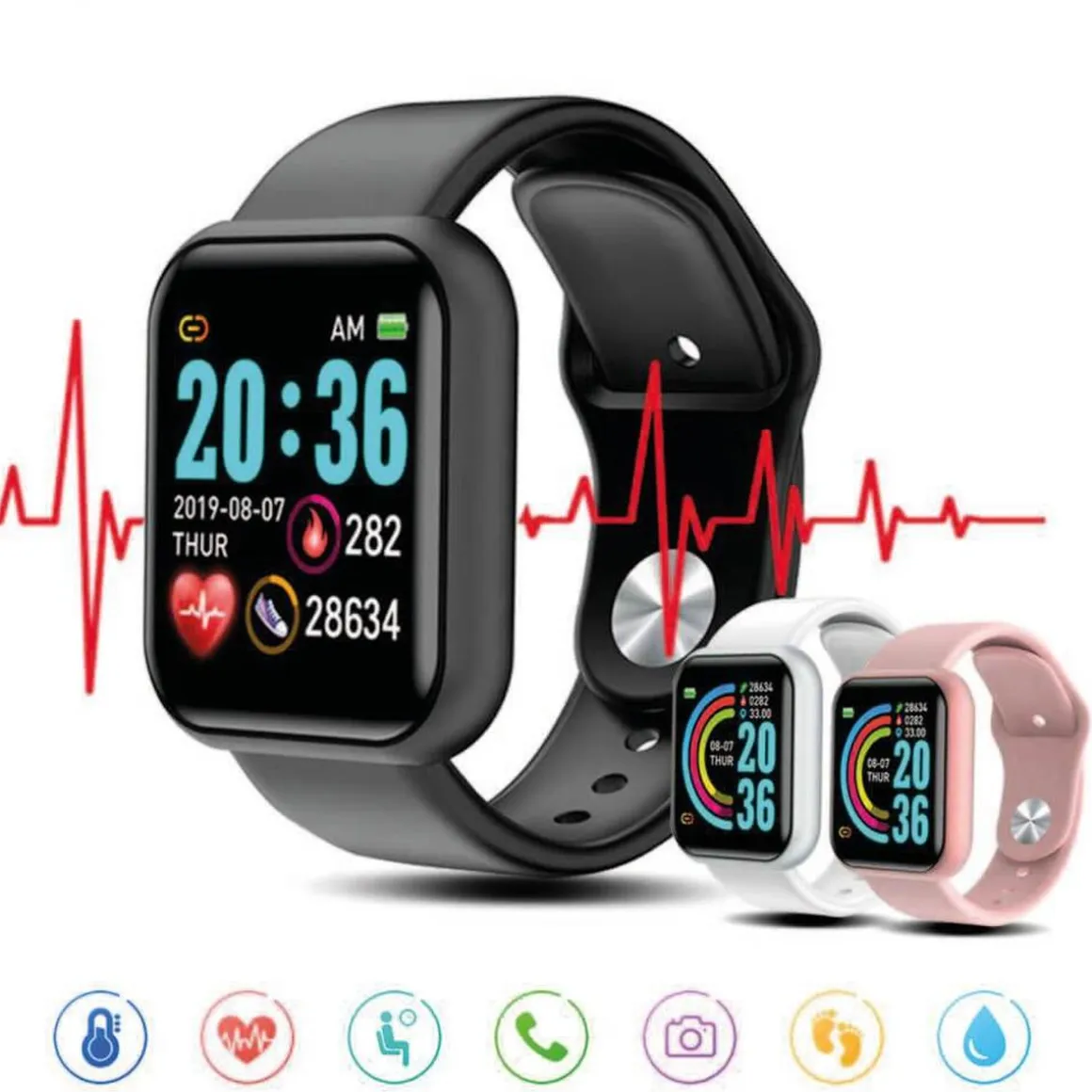 Smartwatch Reloj inteligente L8 Gris Negro