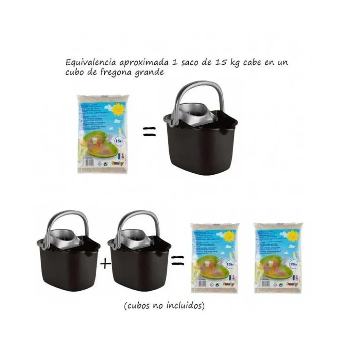 Smoby - Bolsa de arena fina 15kg para areneros, lavada y seca ㅤ