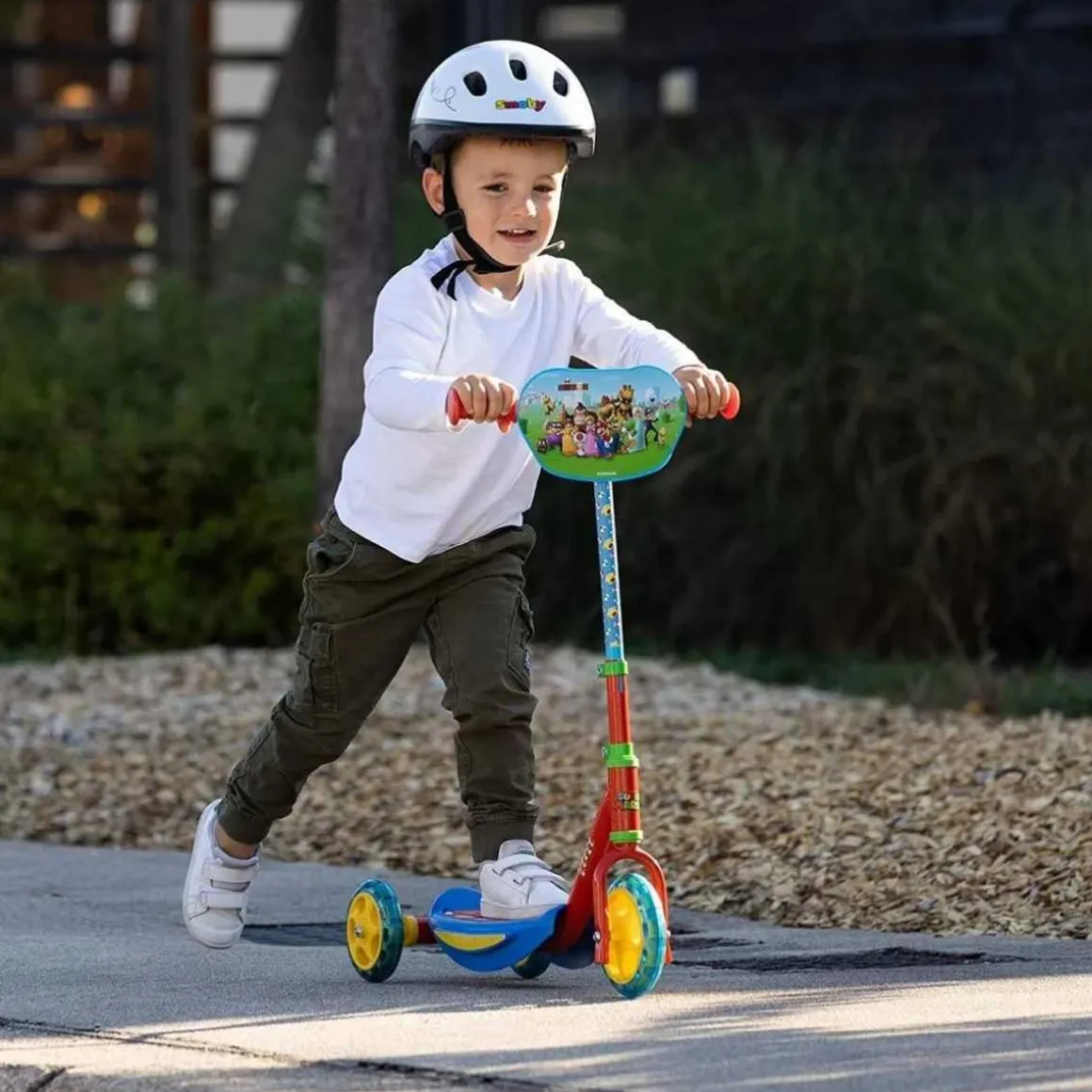 Smoby - Super Mario - Patinete de 3 ruedas temático Super Mario