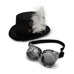 Sombrero de Steampunk con gafas