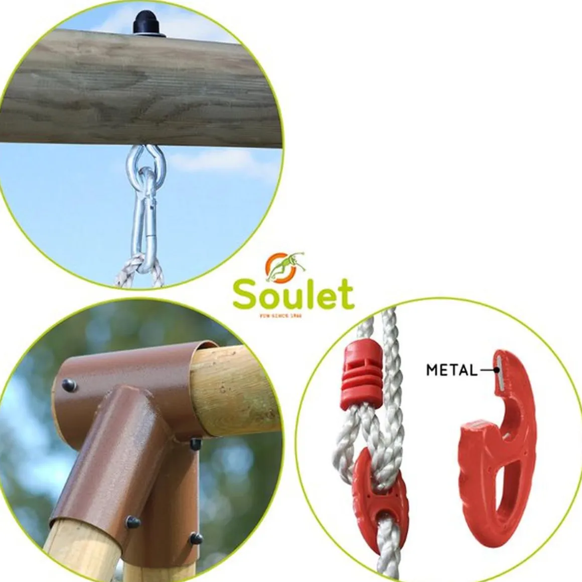 Soulet - Columpio de madera Arthur