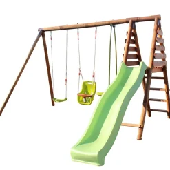 Soulet - Estación de juego con columpios y tobogán Tulipe