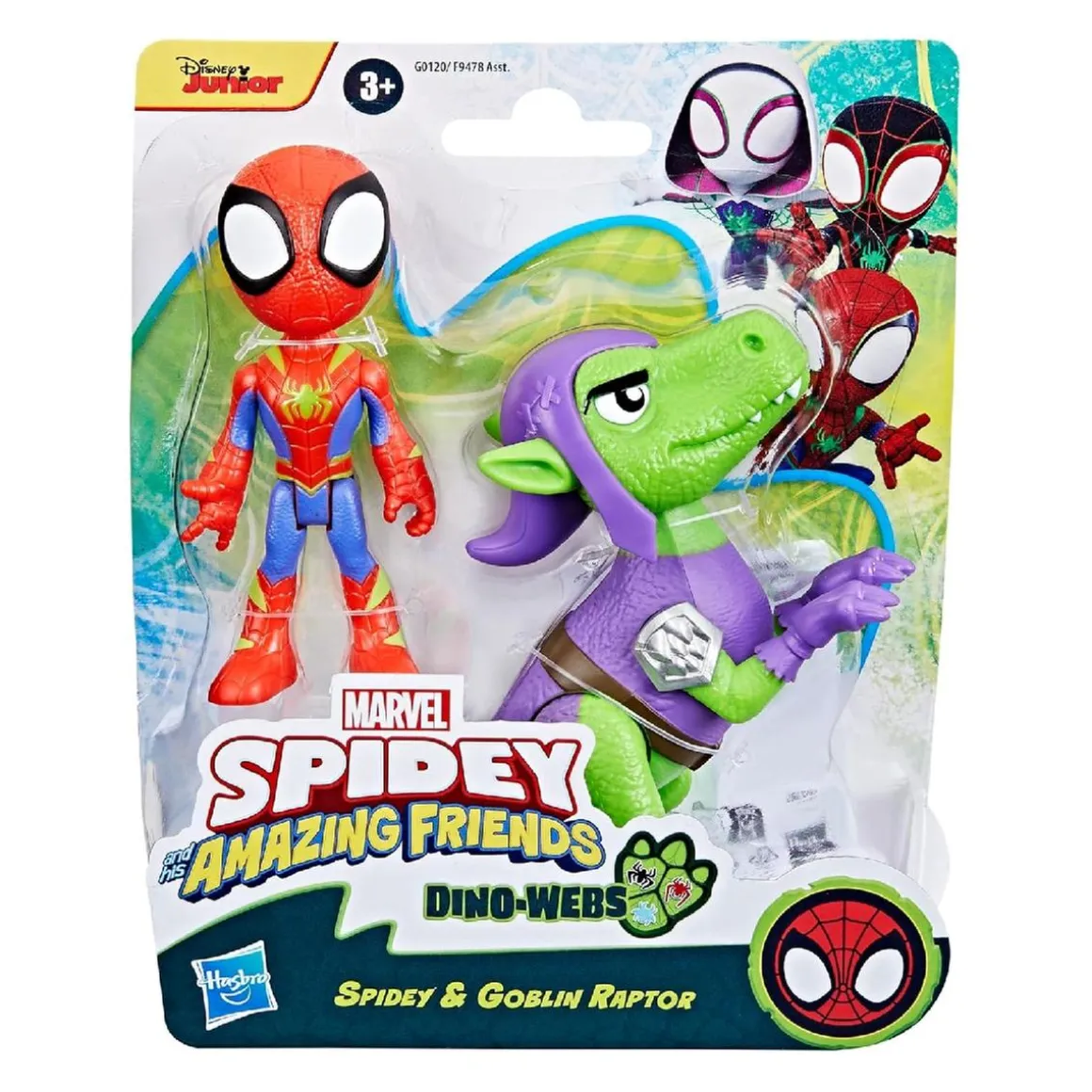 Spidey y su Superequipo - Pack 2 figuras Dino-Webs (Varios modelos)
