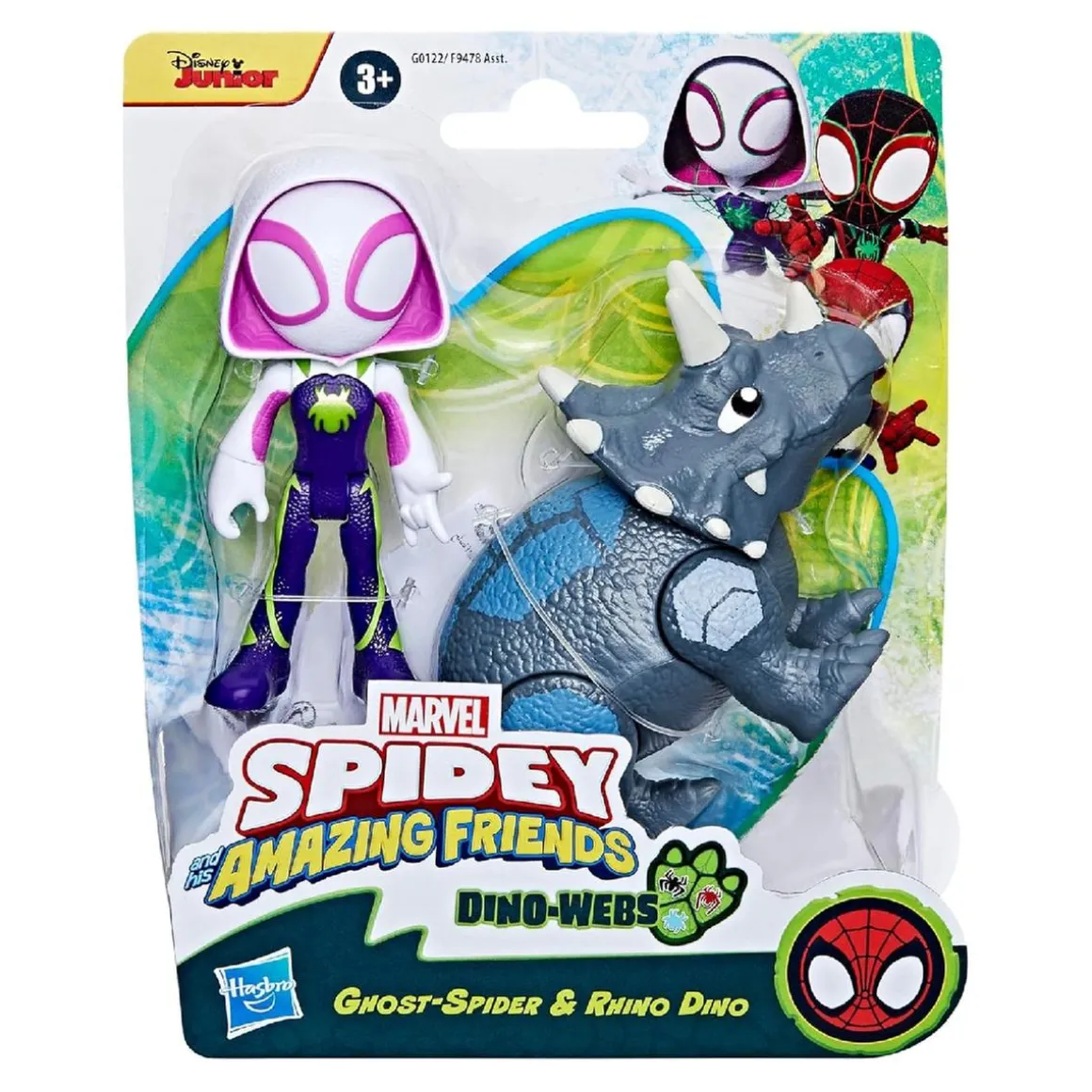 Spidey y su Superequipo - Pack 2 figuras Dino-Webs (Varios modelos)