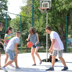 Sportnow - Canasta de baloncesto altura ajustable de 260-305 cm Blanco