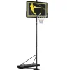 Sportnow - Canasta de baloncesto altura ajustable de 260-305 cm Negro