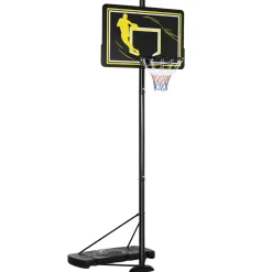 Sportnow - Canasta de baloncesto altura ajustable de 260-305 cm Negro