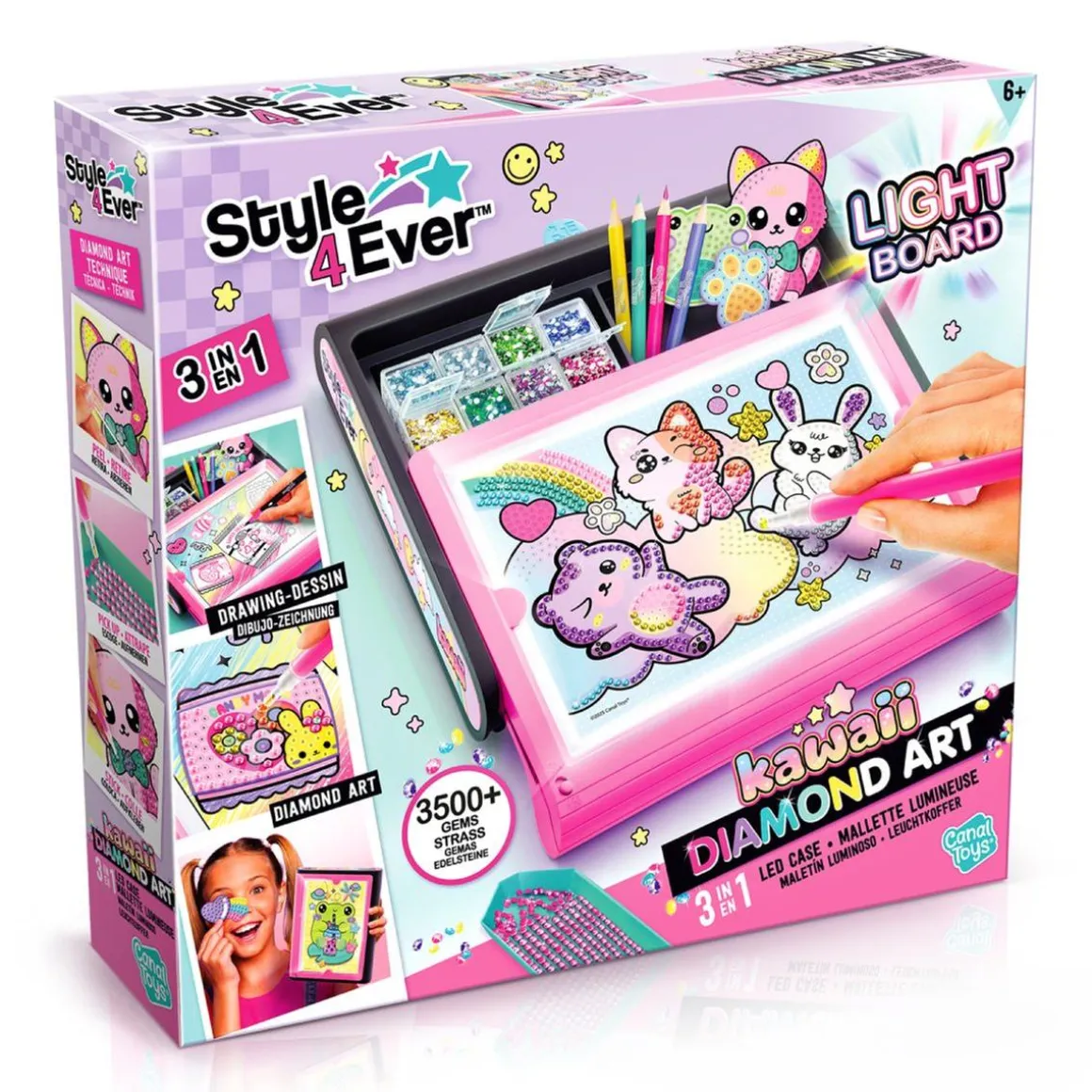 Style 4 Ever - Maletín Luminoso Diamond Art Kawaii