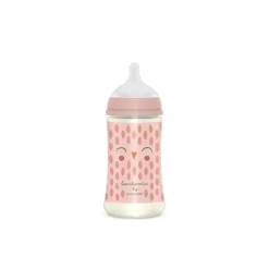 Suavinex - Bonhomia biberón con tetina sx pro +3 meses 270ml búho rosa