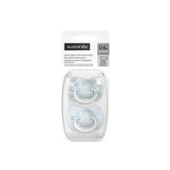 Suavinex - Chupete dreams silicona 0/6 sx pro 2 piezas azul claro