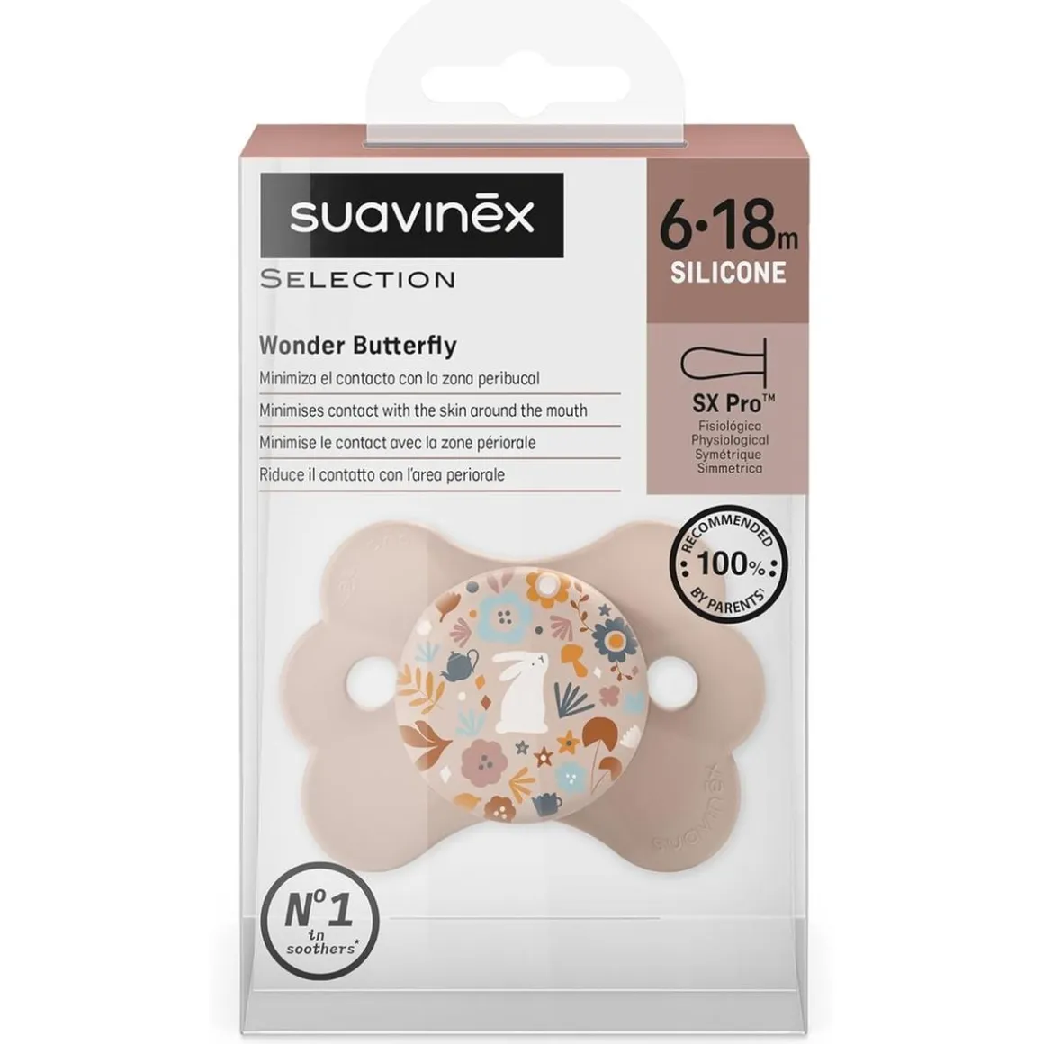 Suavinex - Chupete Wonder SX PRO Rosa 6-18M