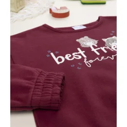 Sudadera de niña burdeos Best Friends