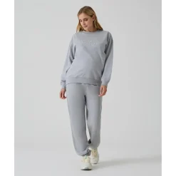 Sudadera gris premamá con bordado