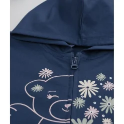 Sudadera niña azul con unicornio