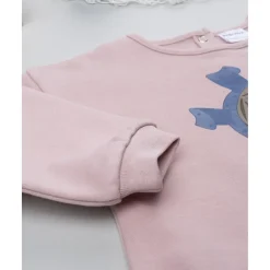 Sudadera niña rosa con estampado