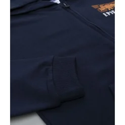 Sudadera niño azul con estampado en relieve