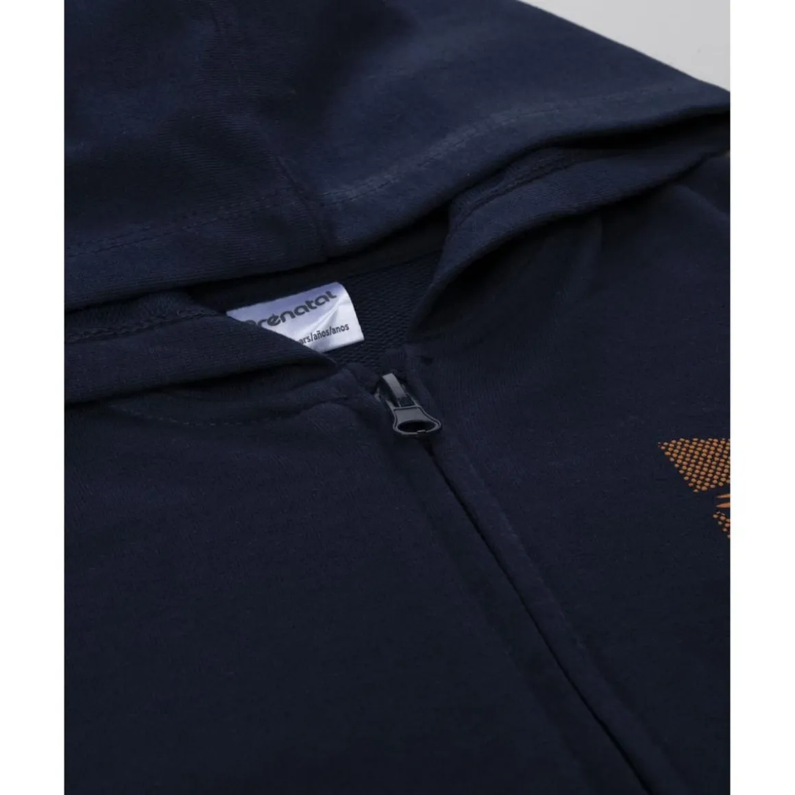 Sudadera niño azul con estampado en relieve