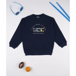 Sudadera niño azul dinosaurios