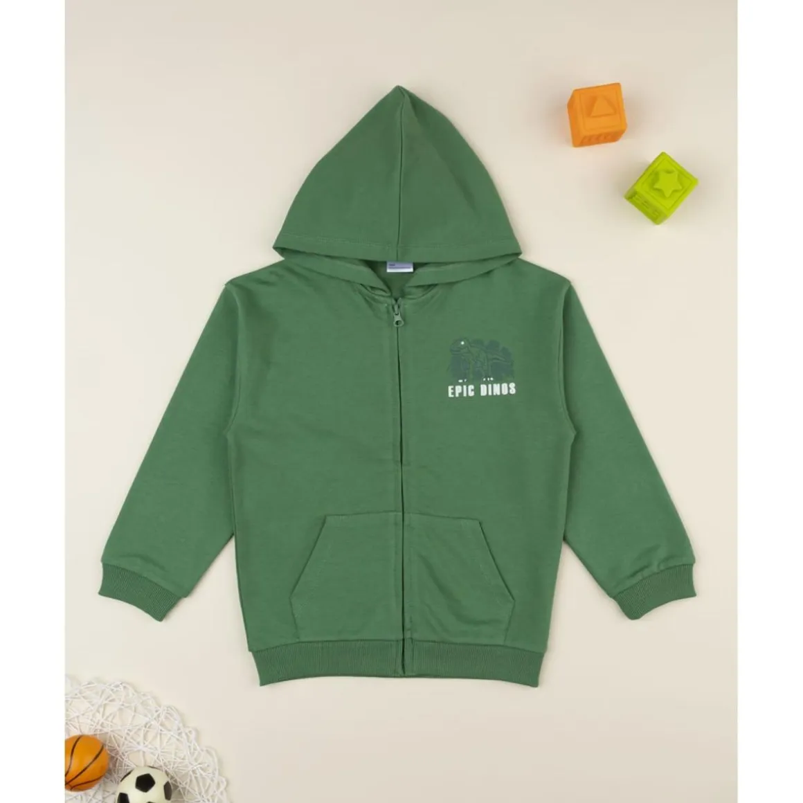 Sudadera niño verde "Epic Dinos"