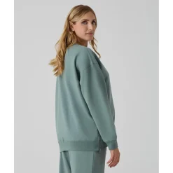 Sudadera premamá verde con bordado