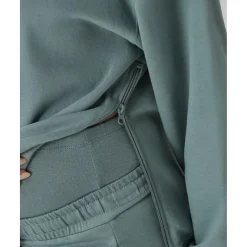 Sudadera premamá verde con bordado