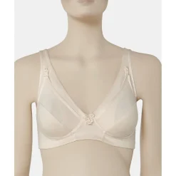 Sujetador de lactancia algodón licra color piel copa d