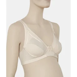 Sujetador de lactancia algodón licra color piel copa d