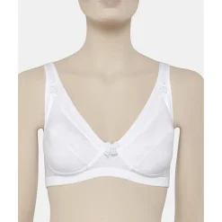 Sujetador de lactancia algodón lycra blanco copa c