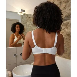 Sujetador de lactancia blanco de lunares - copa d