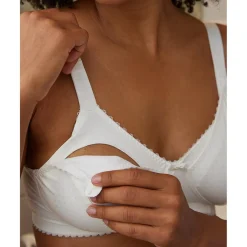 Sujetador de lactancia blanco de lunares - copa d