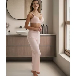 Sujetador de lactancia rosa con encaje