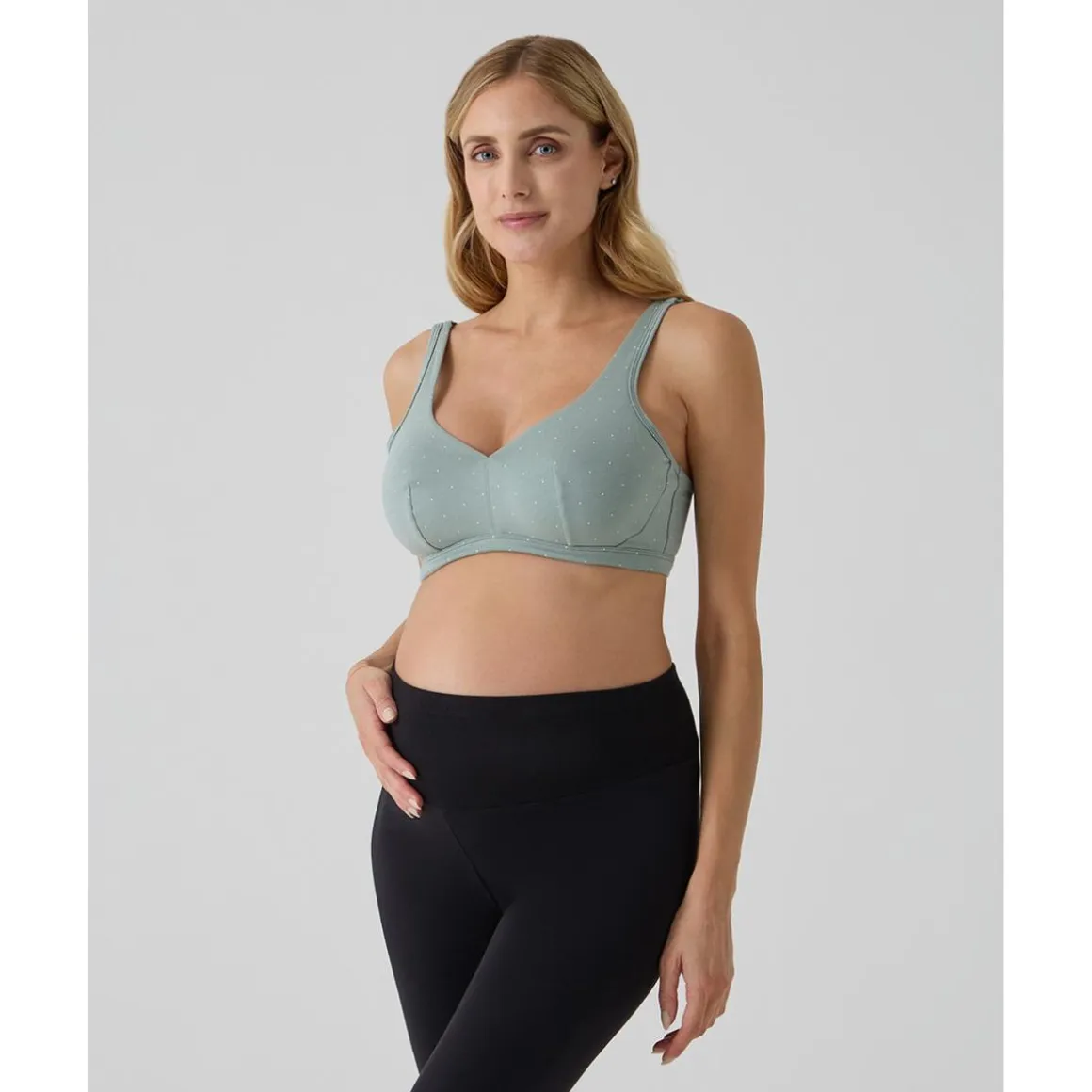 Sujetador premamá verde con lunares