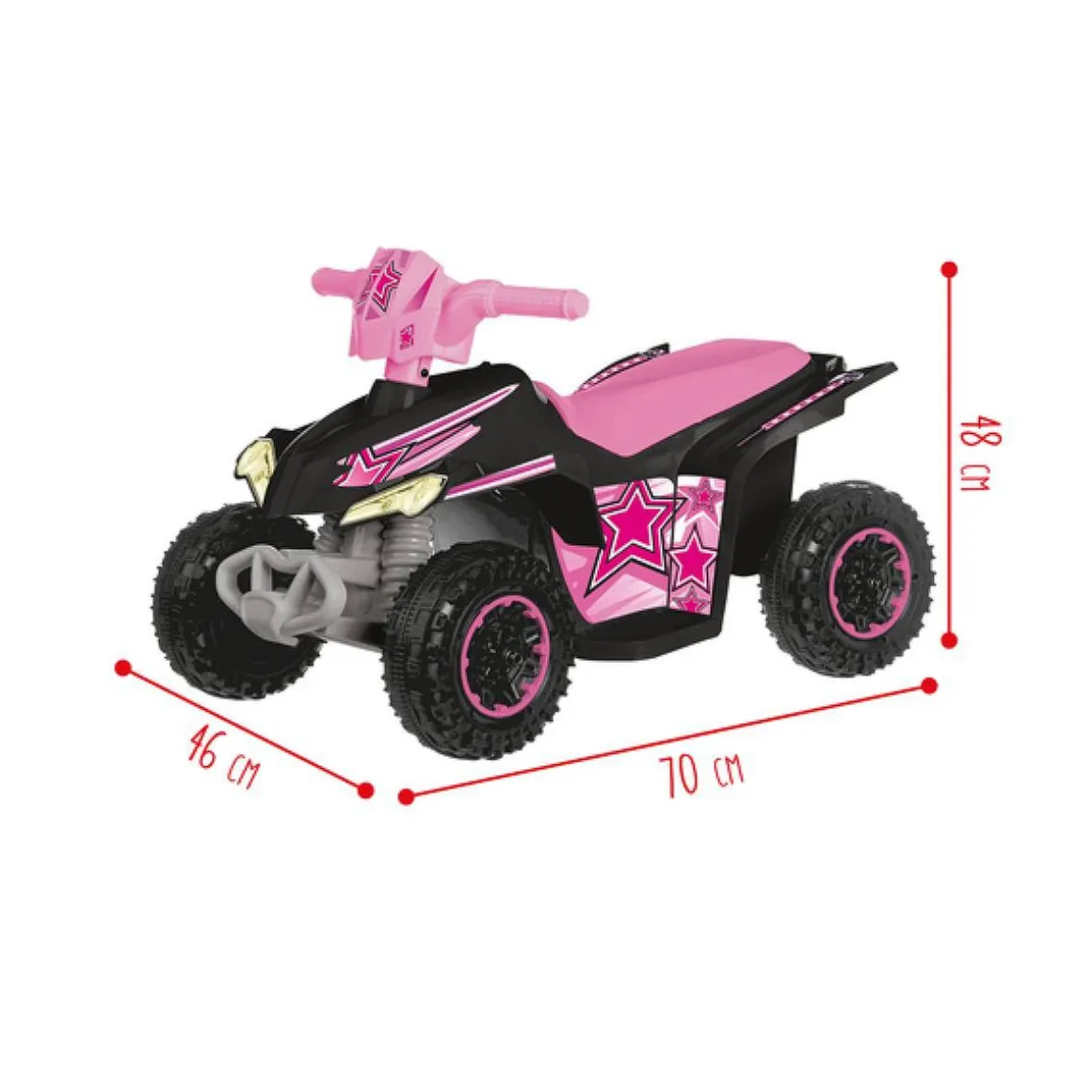 Sun & Sport - Quad eléctrico rosa 6V