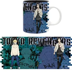Taza Tokyo Revengers 320 ml, diseño Baji & Chifuyu ㅤ