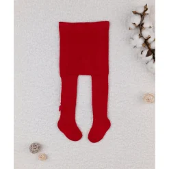 Tights rojas para niña con moñitos