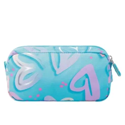 Totto - Estuche escolar dos compartimentos corazones pintados Sobre