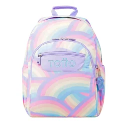Totto - Mochila escolar adaptable a carro arcoíris Acuareles