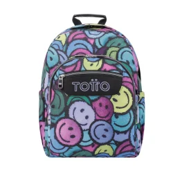 Totto - Mochila escolar adaptable a carro emojis Acuareles