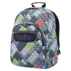 Totto - Mochila escolar bloques Acuarela