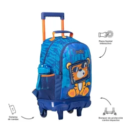 Totto - Mochila escolar con ruedas pequeña Little Avatar