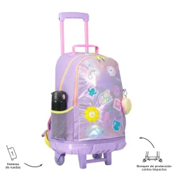 Totto - Mochila escolar con ruedas grande Emojy
