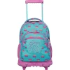 Totto - Mochila escolar con ruedas Renglones - Corazones