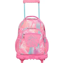 Totto - Mochila escolar con ruedas Renglones - Rosa