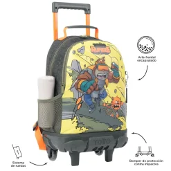 Totto - Mochila escolar con ruedas mediana Brawlmaster