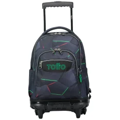 Totto - Mochila escolar con ruedas fractal Renglones