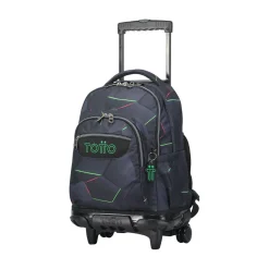 Totto - Mochila escolar con ruedas fractal Renglones
