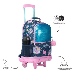 Totto - Mochila escolar con ruedas grande Sweet Candy
