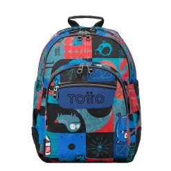 Totto - Mochila escolar cyber monstruos Crayoles