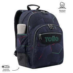 Totto - Mochila escolar fractal Crayoles